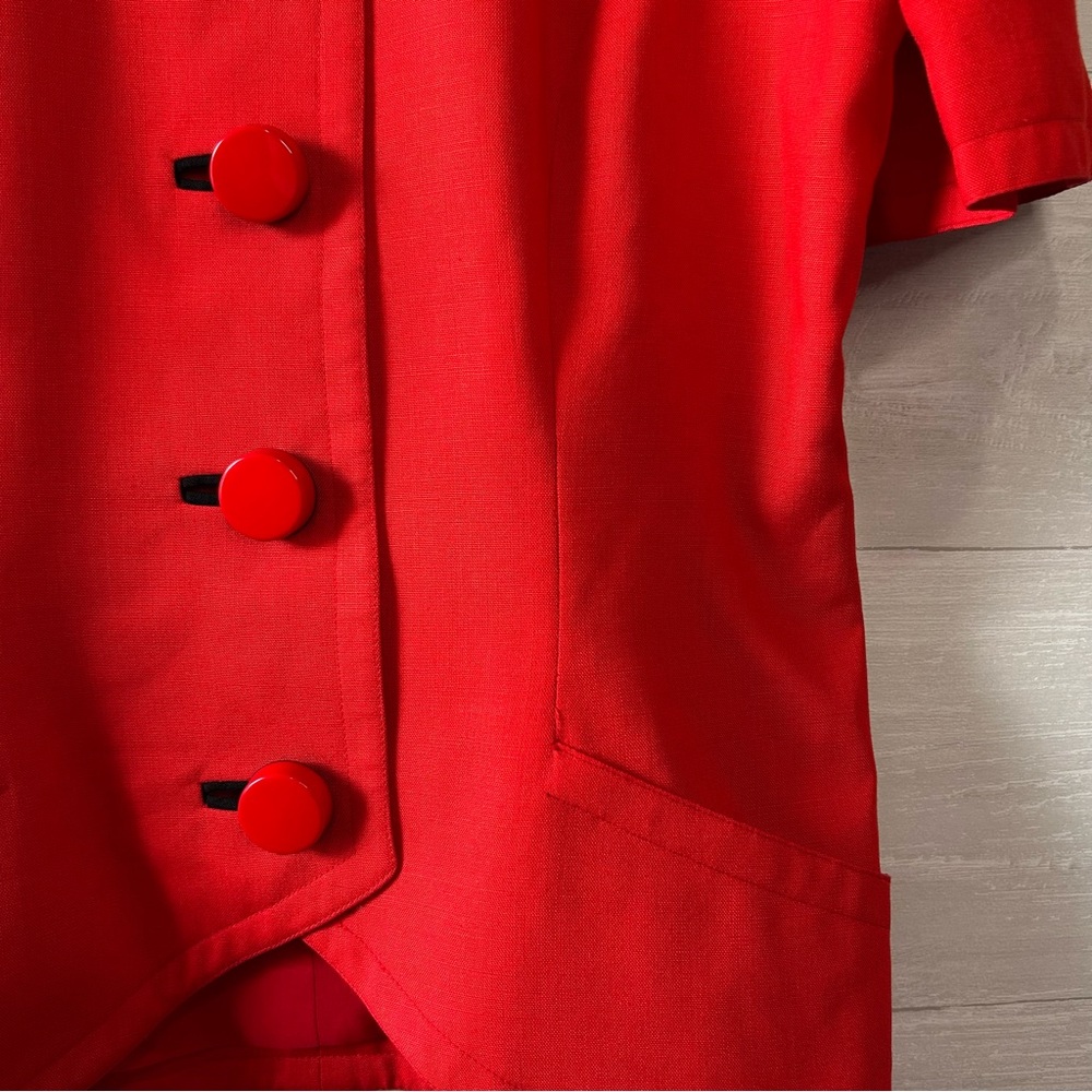 Vintage Ann Lawrence Red Tailored Blazer - Picture 3 of 16